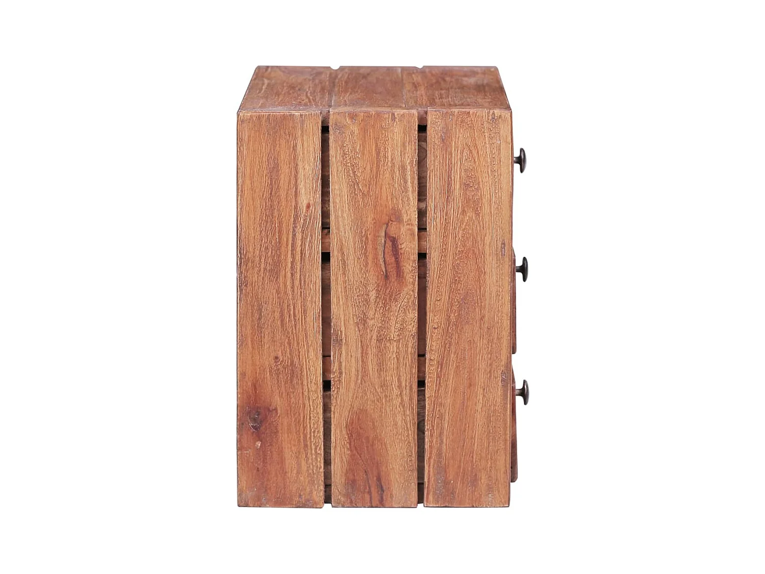 Garden Furniture -  Table de chevet avec 3 tiroirs 35x25x35 cm bois d'acajou massif