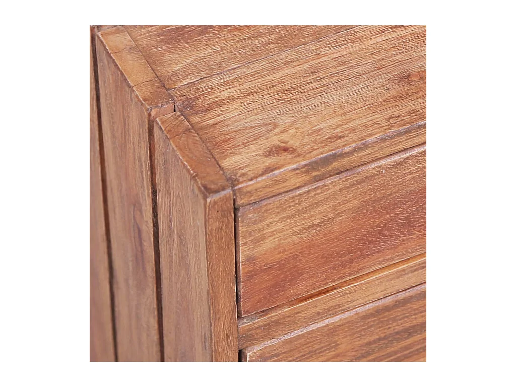 Garden Furniture -  Table de chevet avec 3 tiroirs 35x25x35 cm bois d'acajou massif