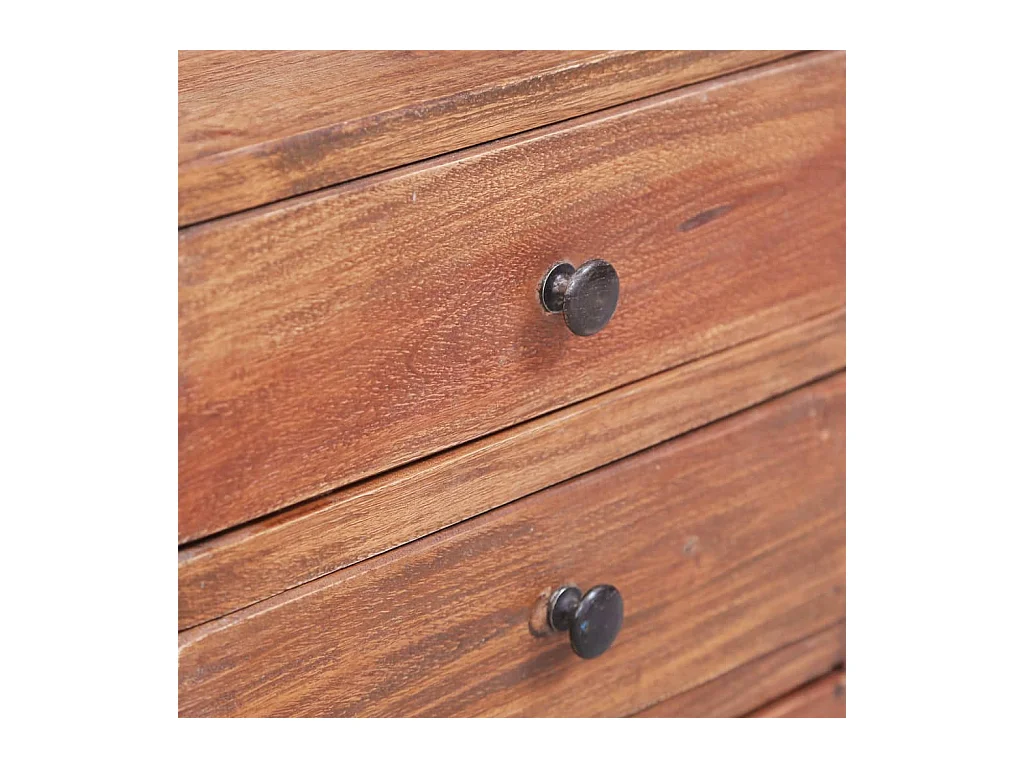 Garden Furniture -  Table de chevet avec 3 tiroirs 35x25x35 cm bois d'acajou massif