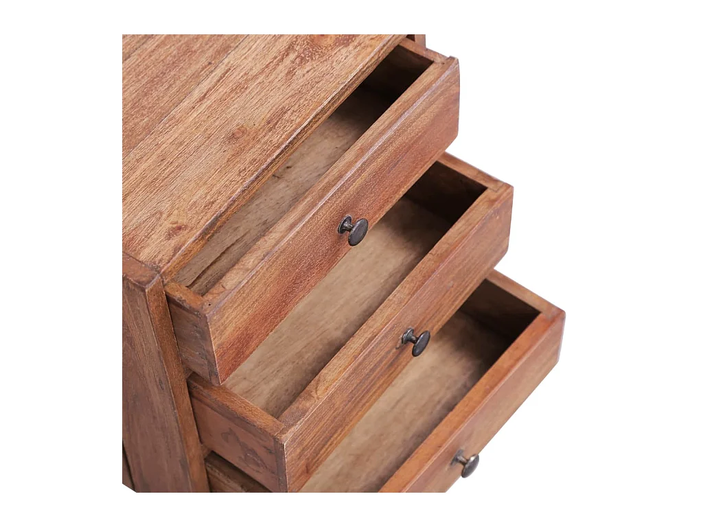 Garden Furniture -  Table de chevet avec 3 tiroirs 35x25x35 cm bois d'acajou massif