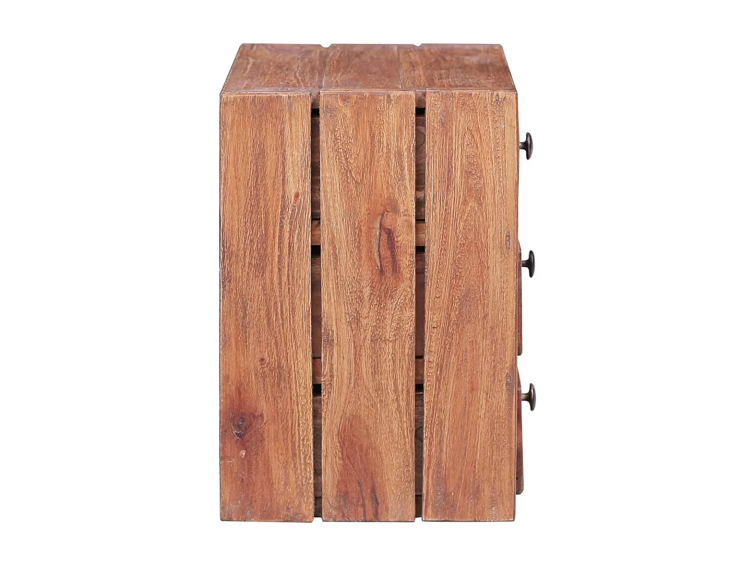 Garden Furniture -  Table de chevet avec 3 tiroirs 35x25x35 cm bois d'acajou massif