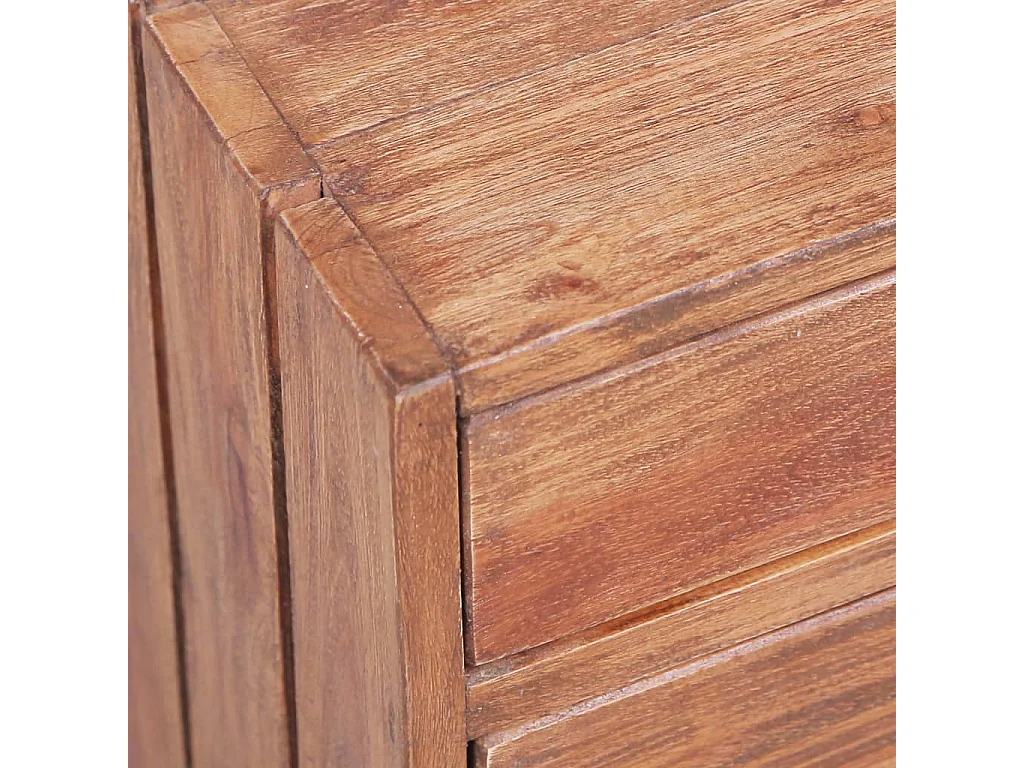 Garden Furniture -  Table de chevet avec 3 tiroirs 35x25x35 cm bois d'acajou massif