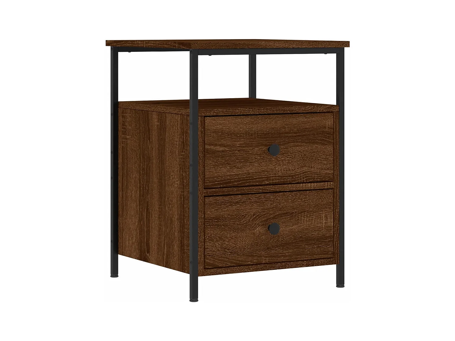 Janora  Table de chevet chêne marron 44x45x60 cm bois d'ingénierie