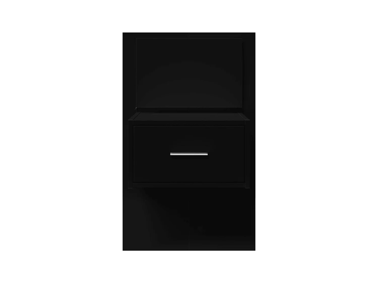 El Campo  Table de chevet murale avec lumières LED noir