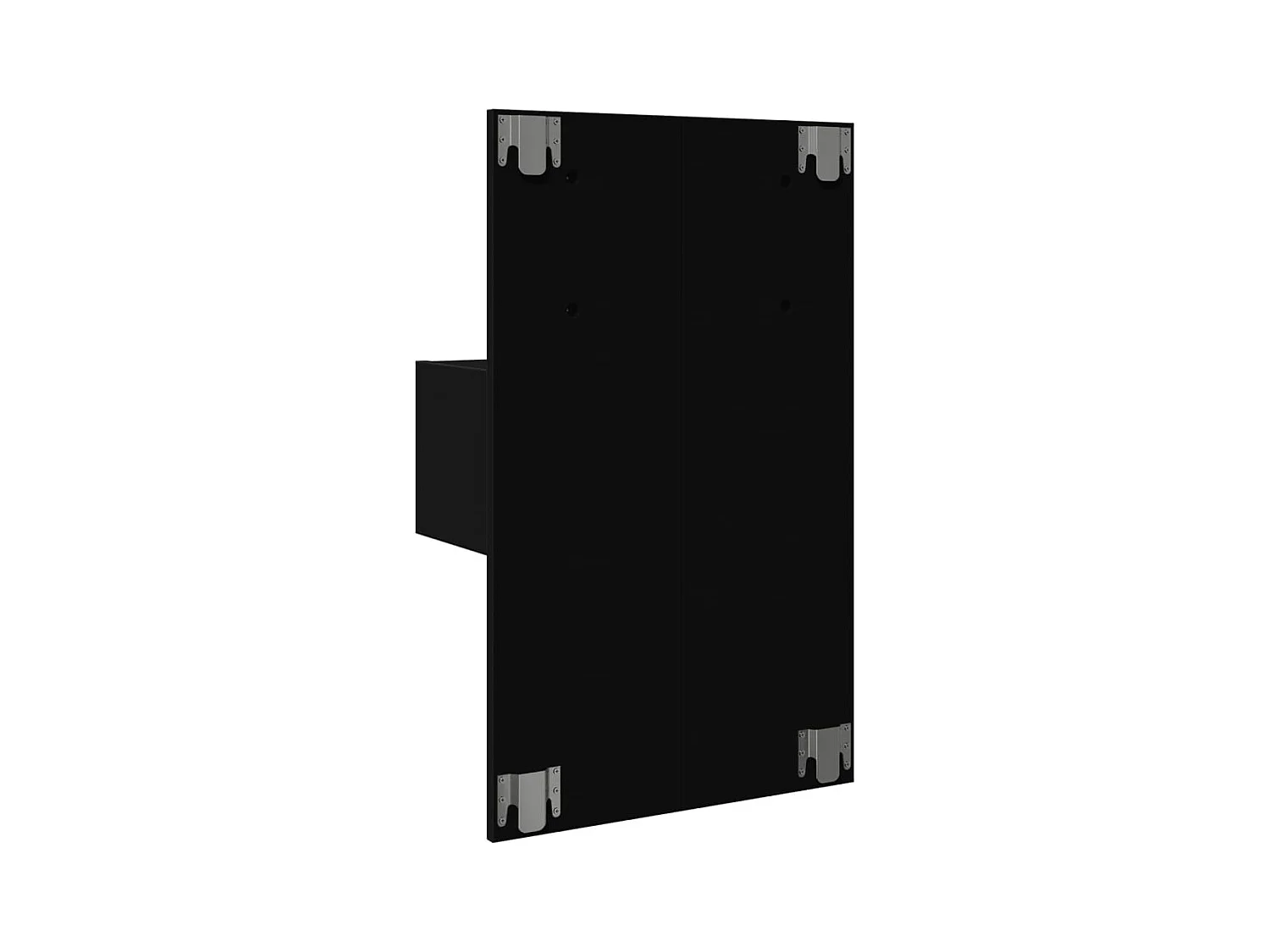 El Campo  Table de chevet murale avec lumières LED noir