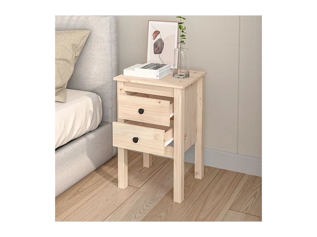 Kettering  Comodini 2 pz 40x35x61,5 cm in Legno Massello di Pino