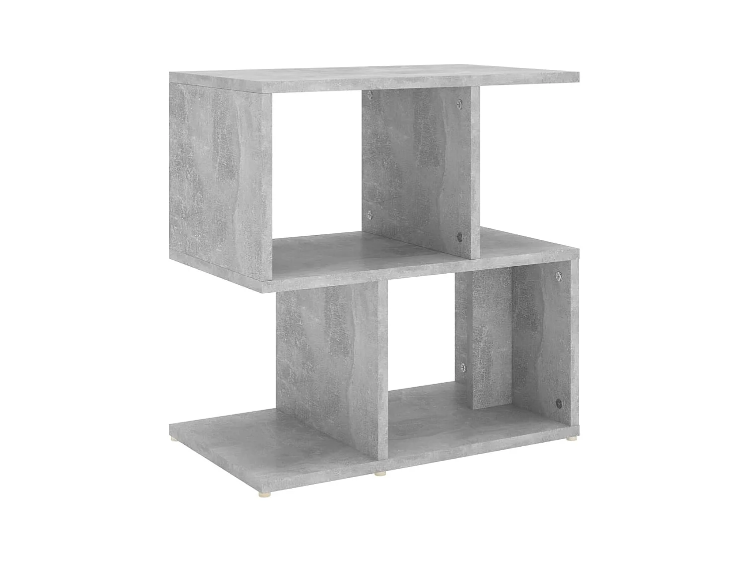 Kerwin  Table de chevet gris béton 50x30x51,5 cm bois d'ingénierie