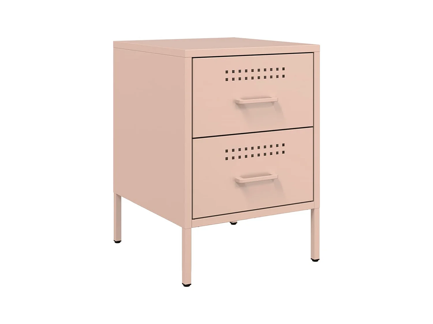 Lucille  Table de chevet rose 36x39x50,5 cm acier