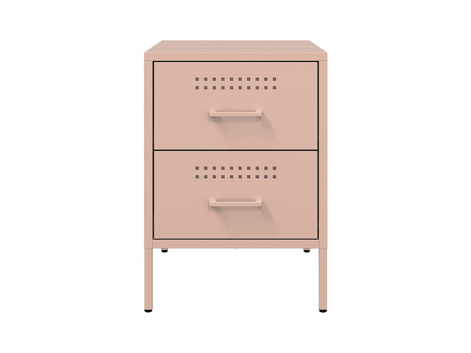 Lucille  Table de chevet rose 36x39x50,5 cm acier