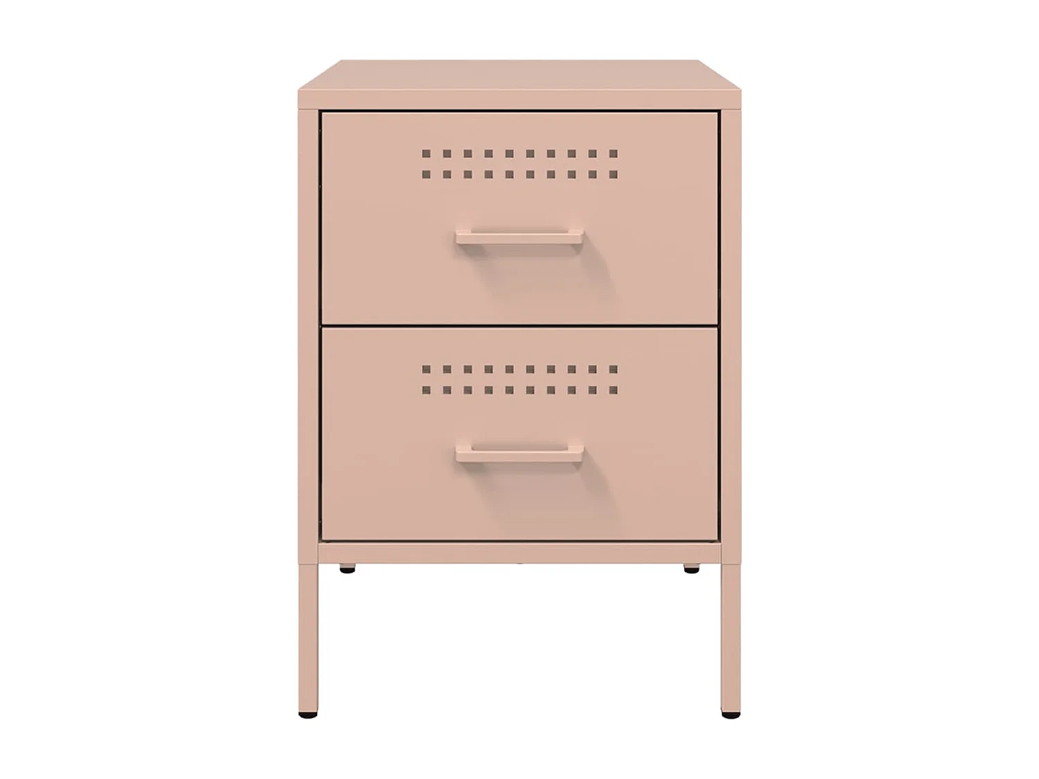 Lucille  Table de chevet rose 36x39x50,5 cm acier