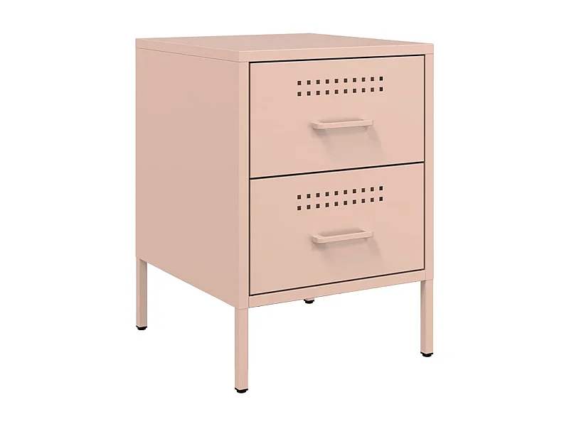 Lucille  Table de chevet rose 36x39x50,5 cm acier