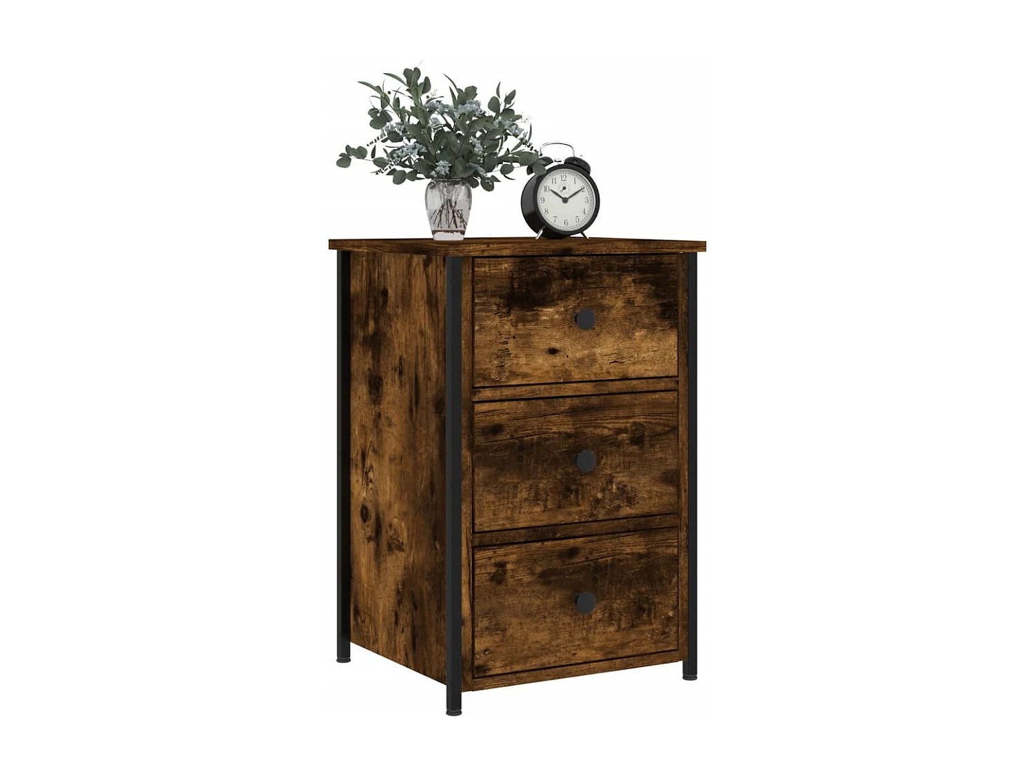 Elorin  Tables de chevet 2 pcs chêne fumé 40x36x60 cm bois d’ingénierie