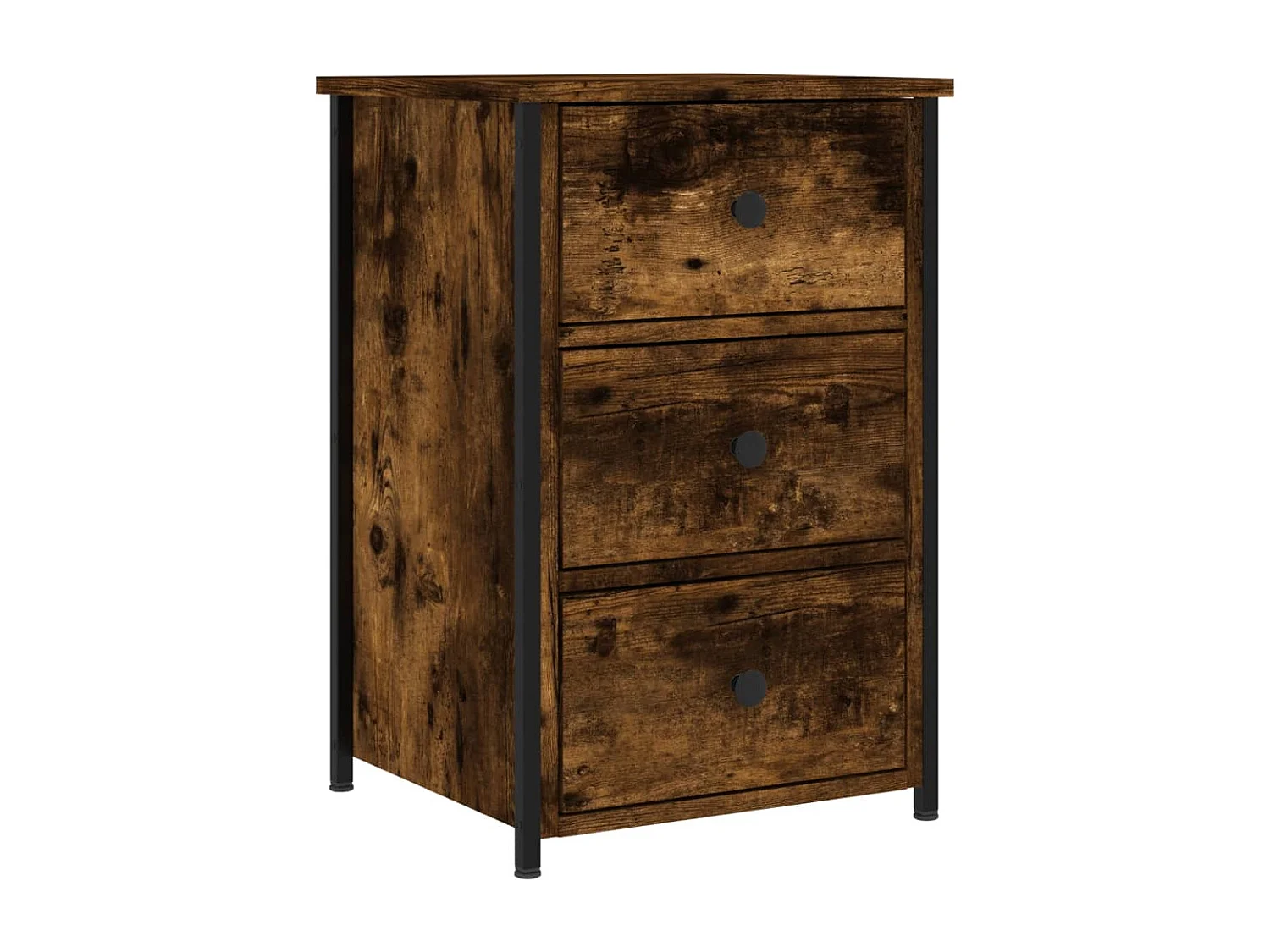 Elorin  Tables de chevet 2 pcs chêne fumé 40x36x60 cm bois d’ingénierie