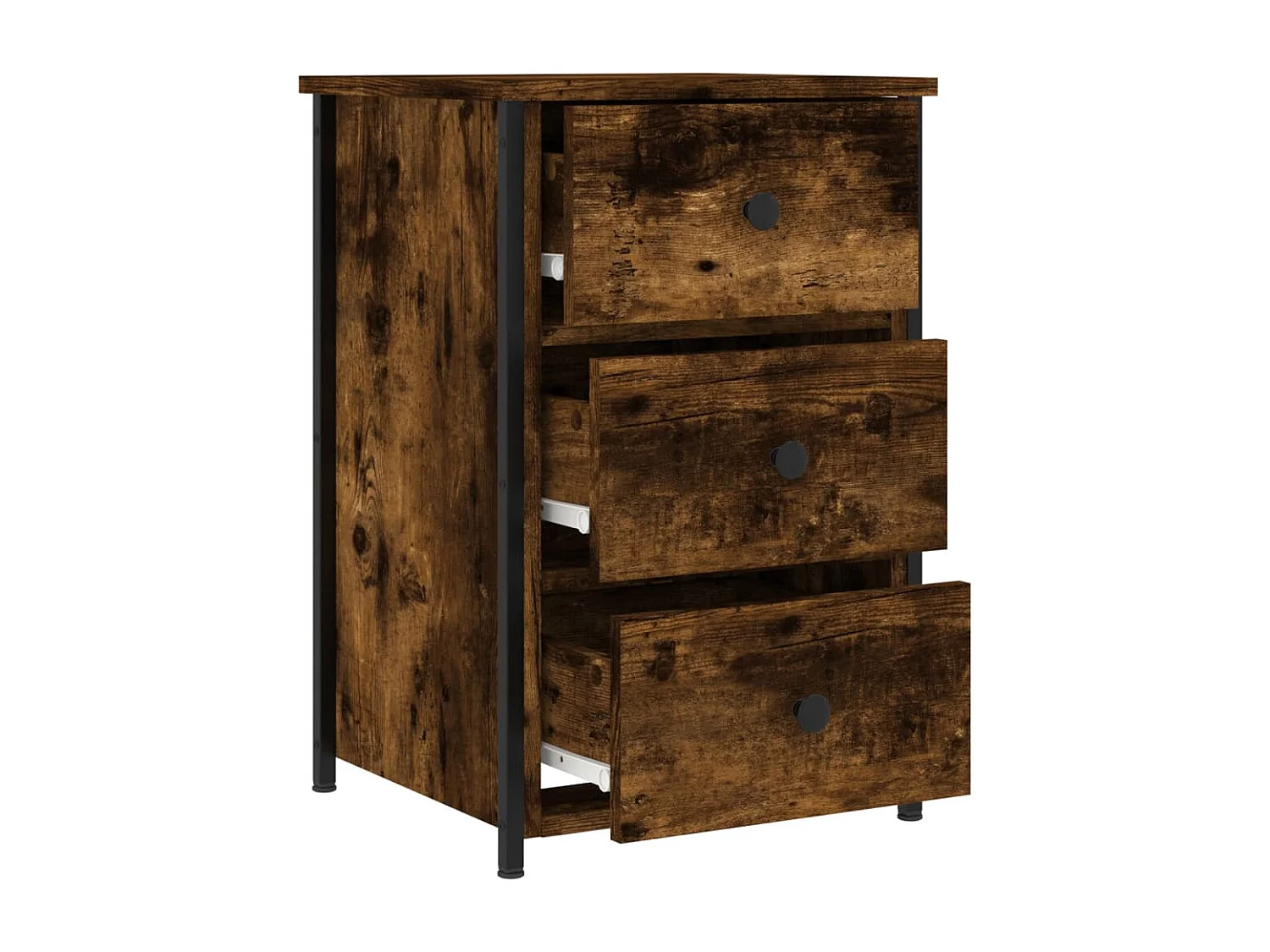 Elorin  Tables de chevet 2 pcs chêne fumé 40x36x60 cm bois d’ingénierie