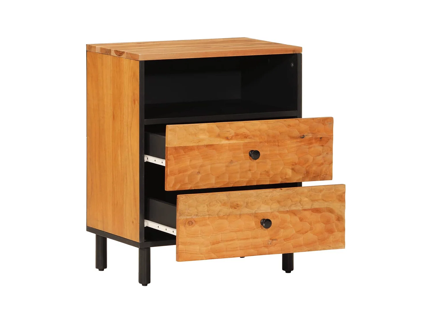 Yilmaz  Table de chevet 50x33x60 cm bois d'acacia solide