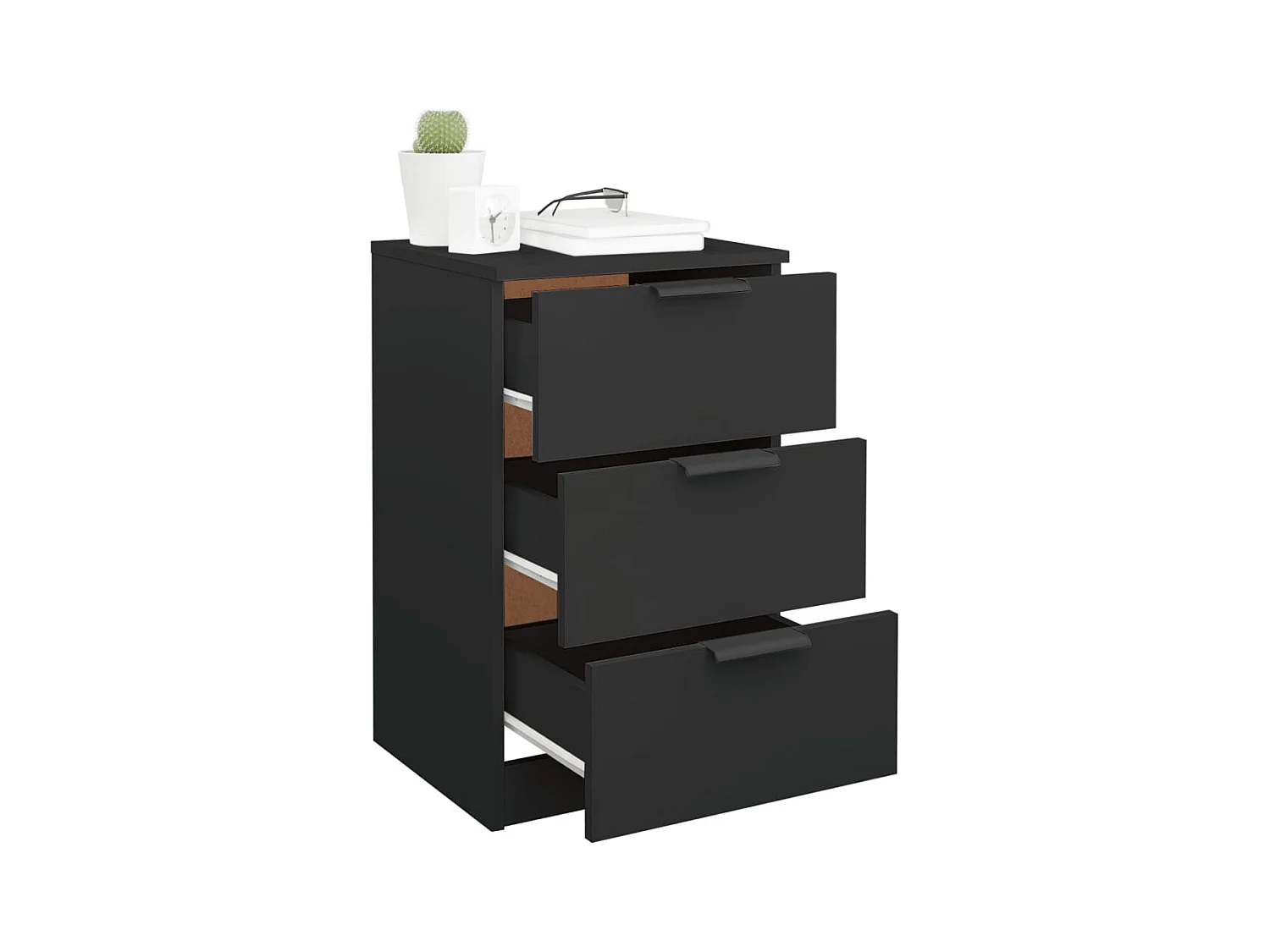 Tucson  Tables de chevet 2 pcs noir 40x36x65 cm