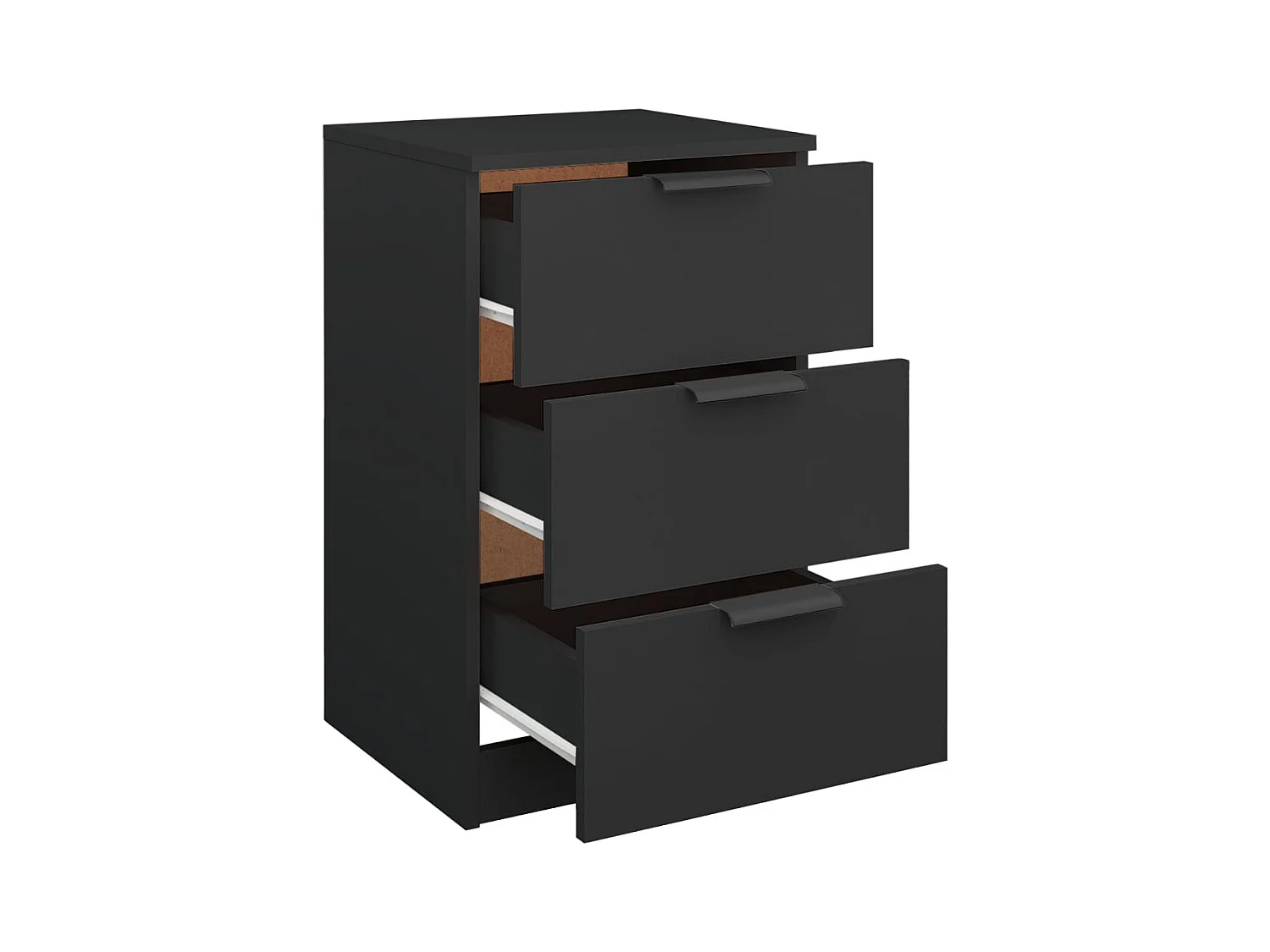 Tucson  Tables de chevet 2 pcs noir 40x36x65 cm