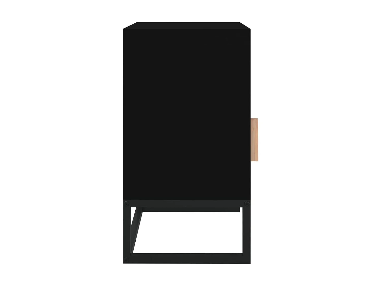 Karla  Tables de chevet 2 pcs noir 40x30x55,5cm bois ingénierie et fer