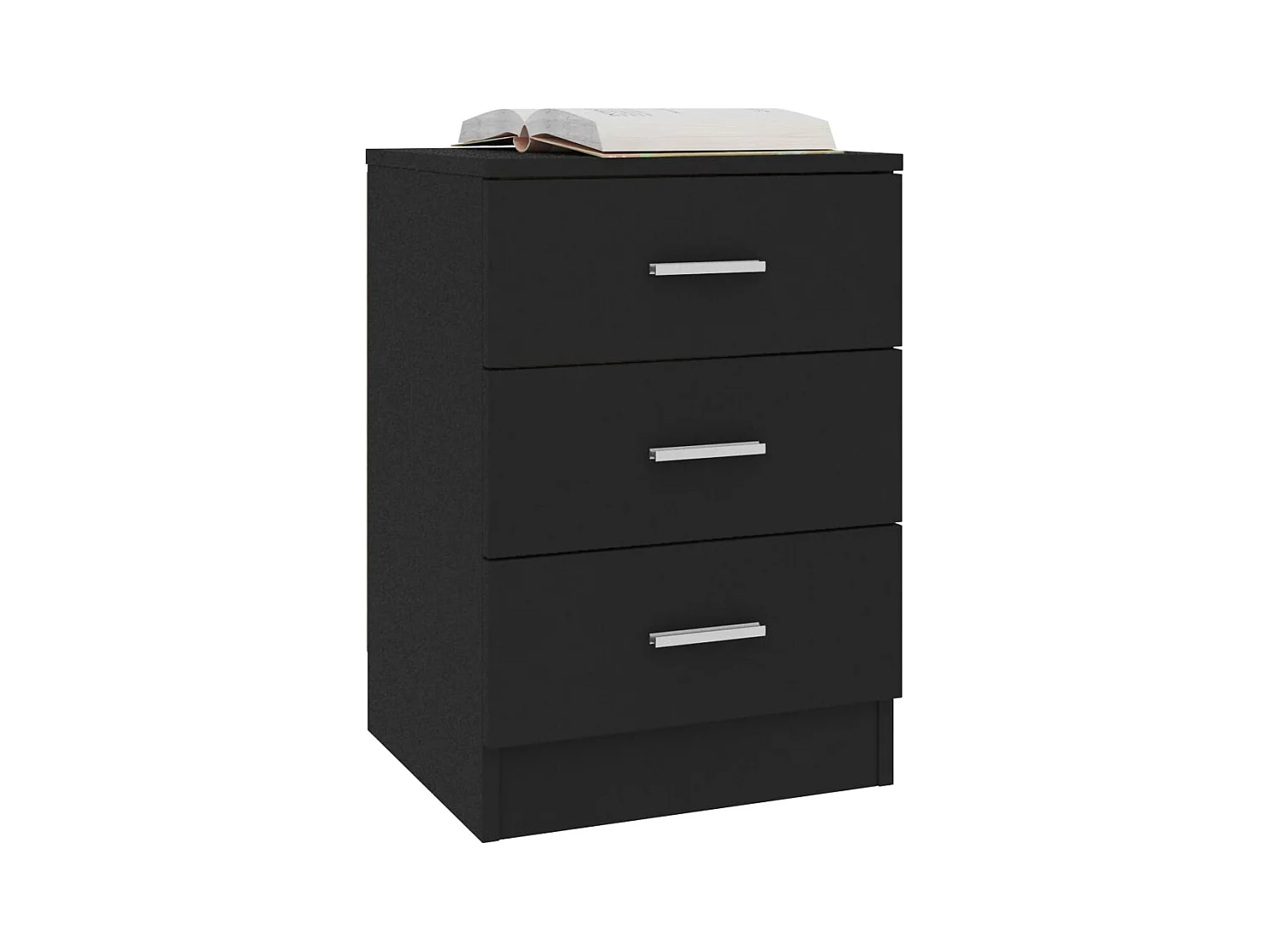 Drumraney  Tables de chevet 2 pcs Noir 38x35x56 cm Bois d'ingénierie