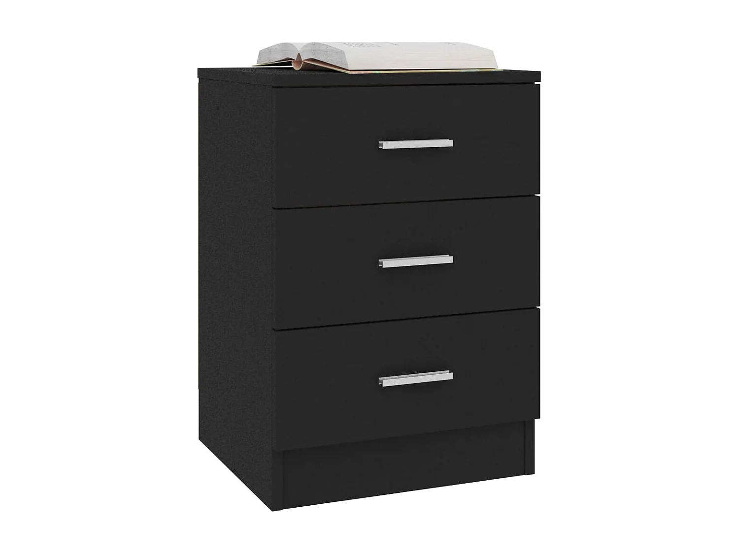 Drumraney  Tables de chevet 2 pcs Noir 38x35x56 cm Bois d'ingénierie