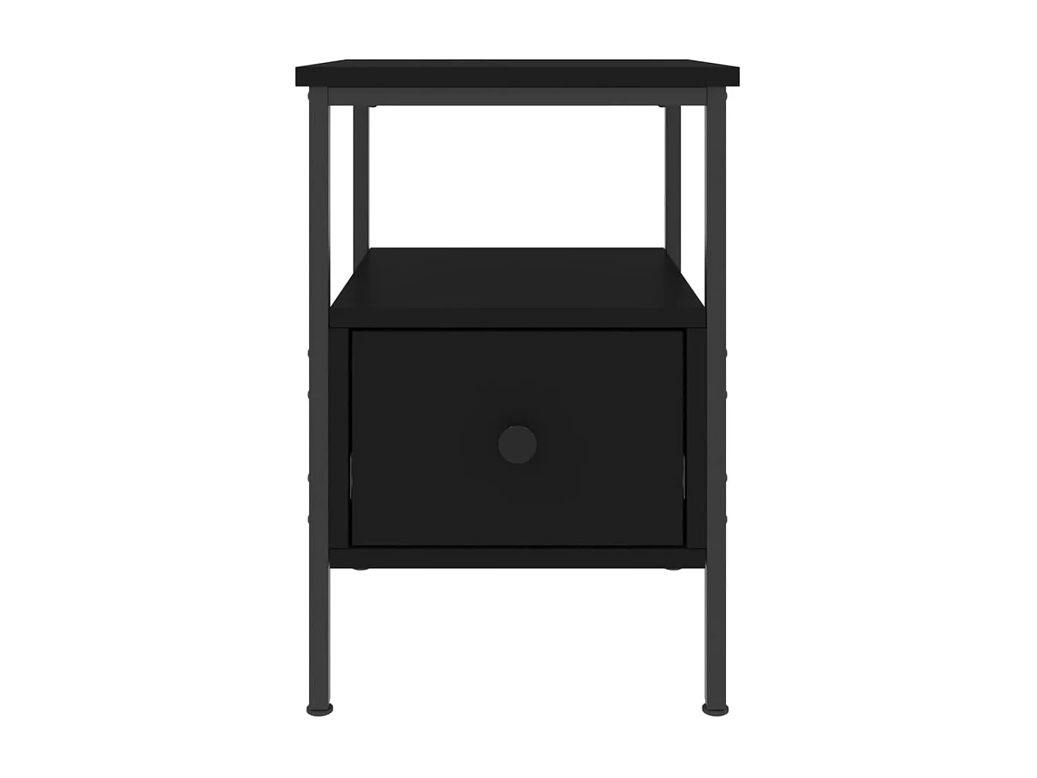 Broadlands  Table de chevet noir 34x36x50 cm bois d’ingénierie