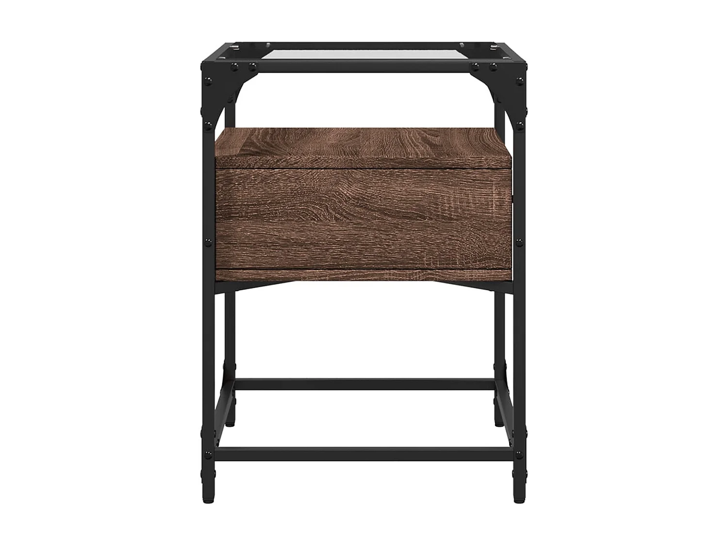 Kirsi  Table de chevet chêne marron 40x40x55 cm bois d’ingénierie