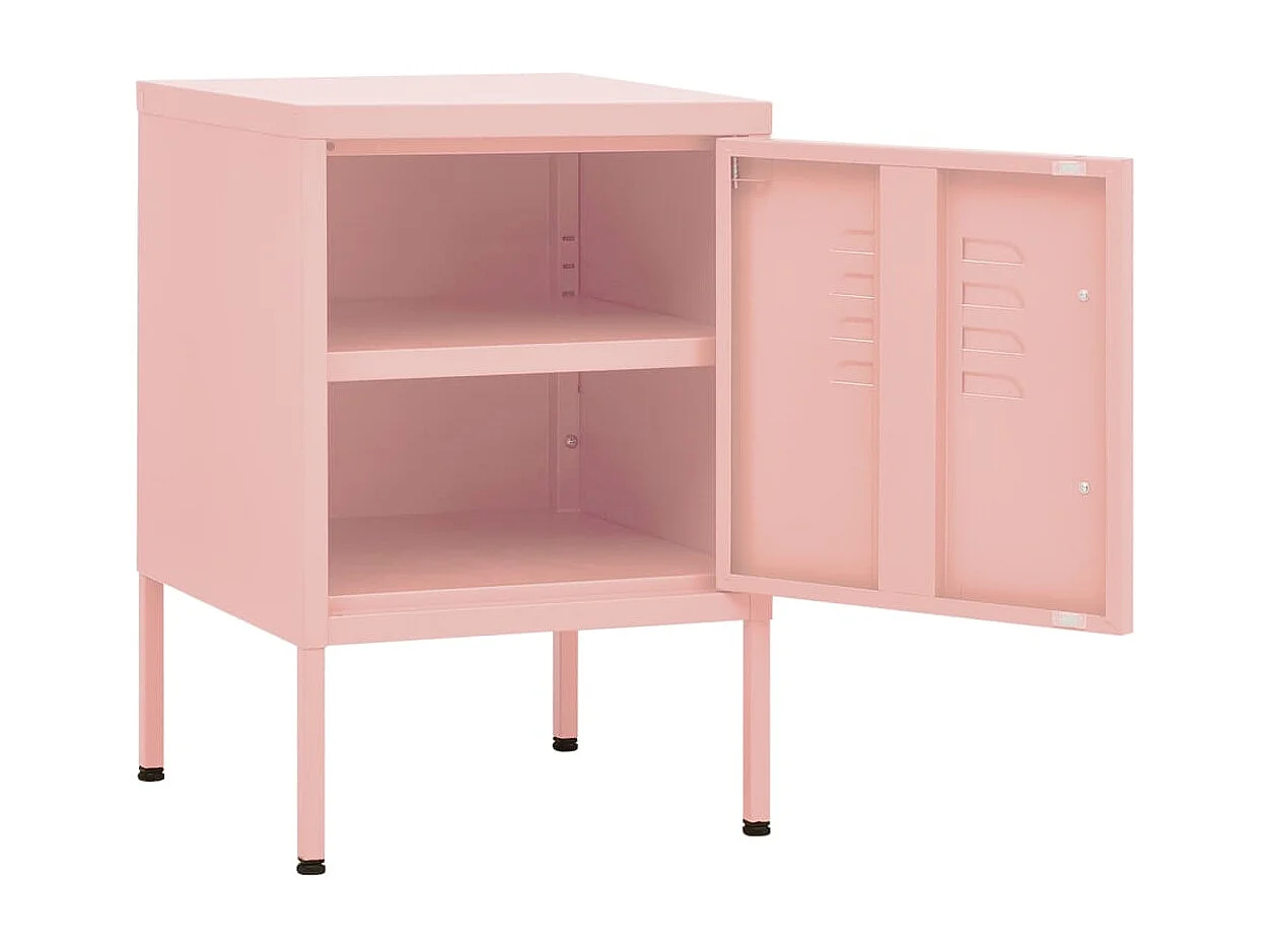 Lakeland  Table de chevet Rose 35x35x51 cm Acier