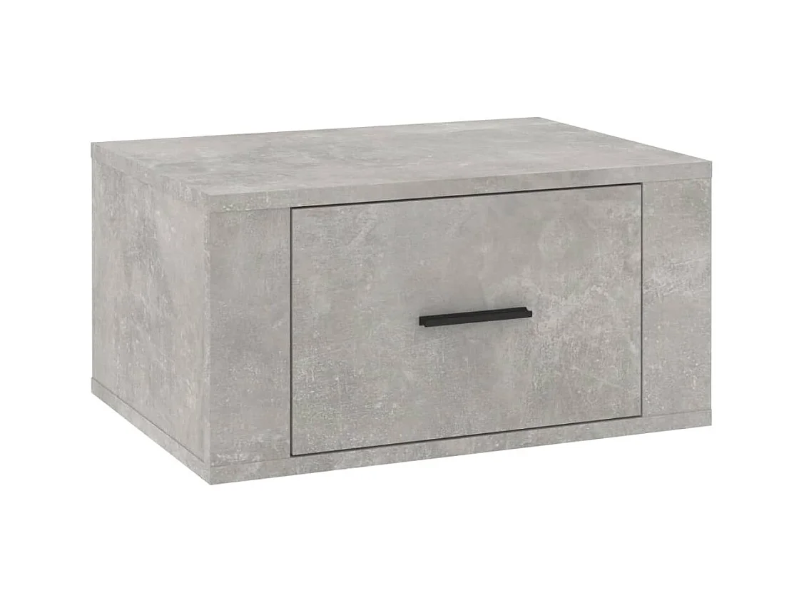 Culpeper  Table de chevet murale Gris béton 50x36x25 cm