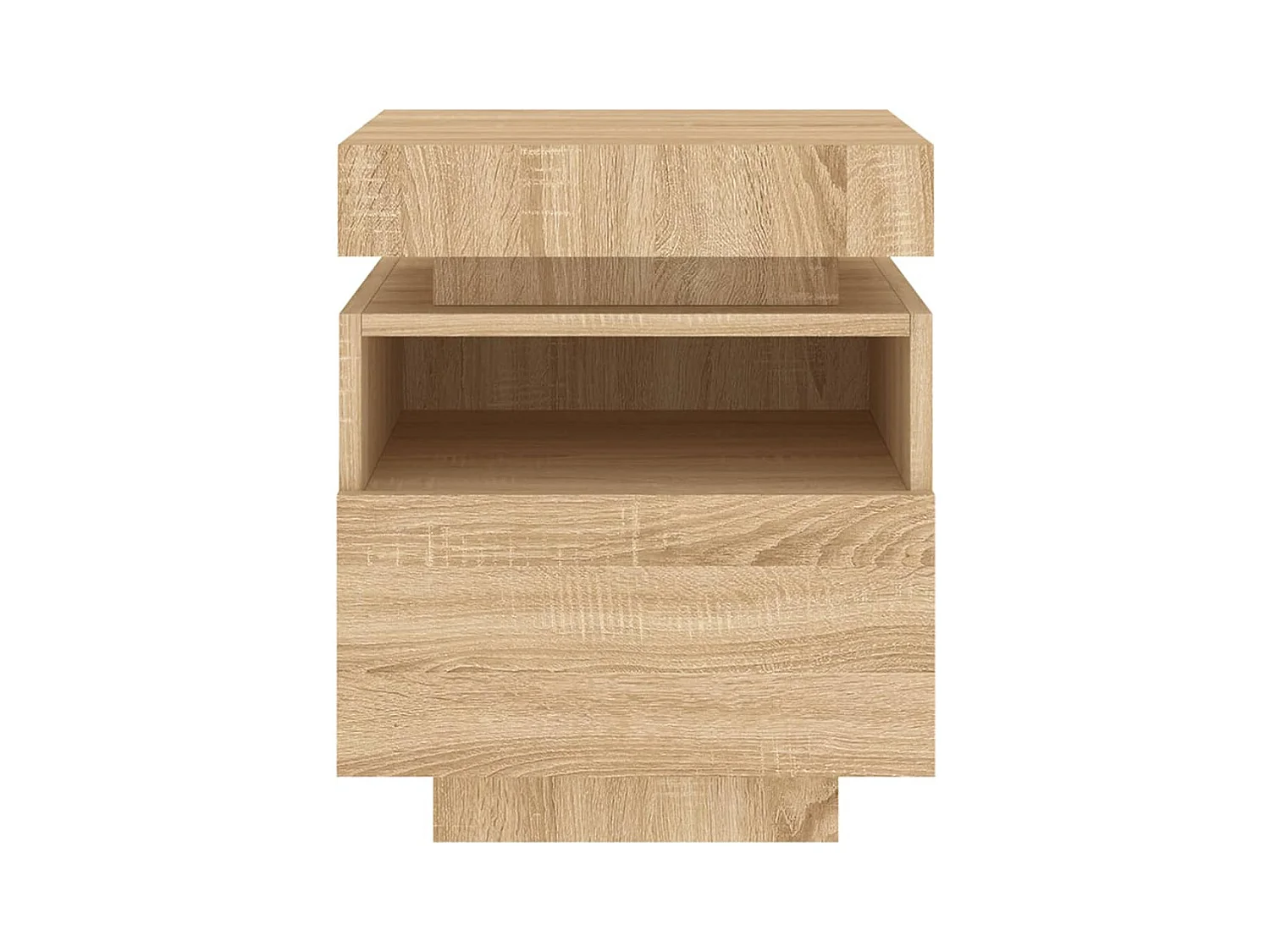 Josane  Armoires de chevet avec lumières LED 2 pcs chêne sonoma