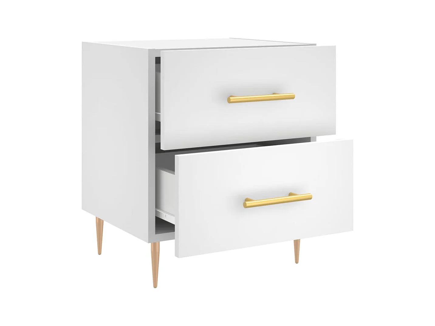 Villa Park  Tables de chevet 2 pcs blanc 40x35x47,5 cm bois d’ingénierie