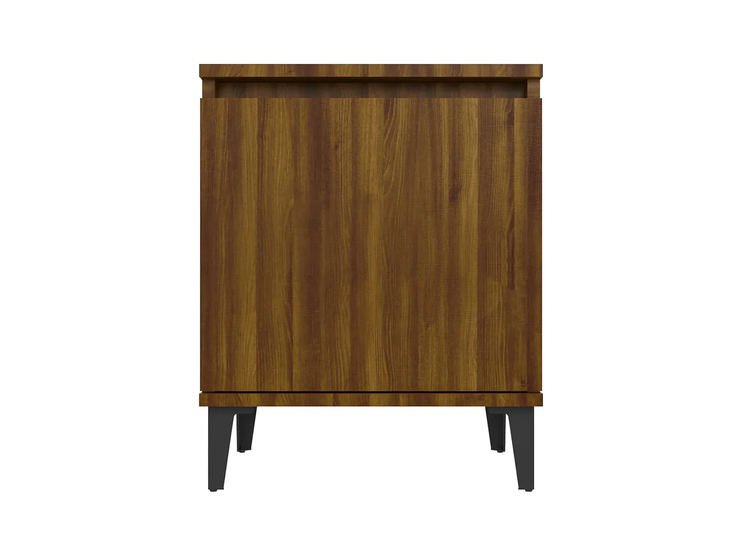 Council Bluffs  Table de chevet avec pieds en métal chêne marron 40x30x50 cm