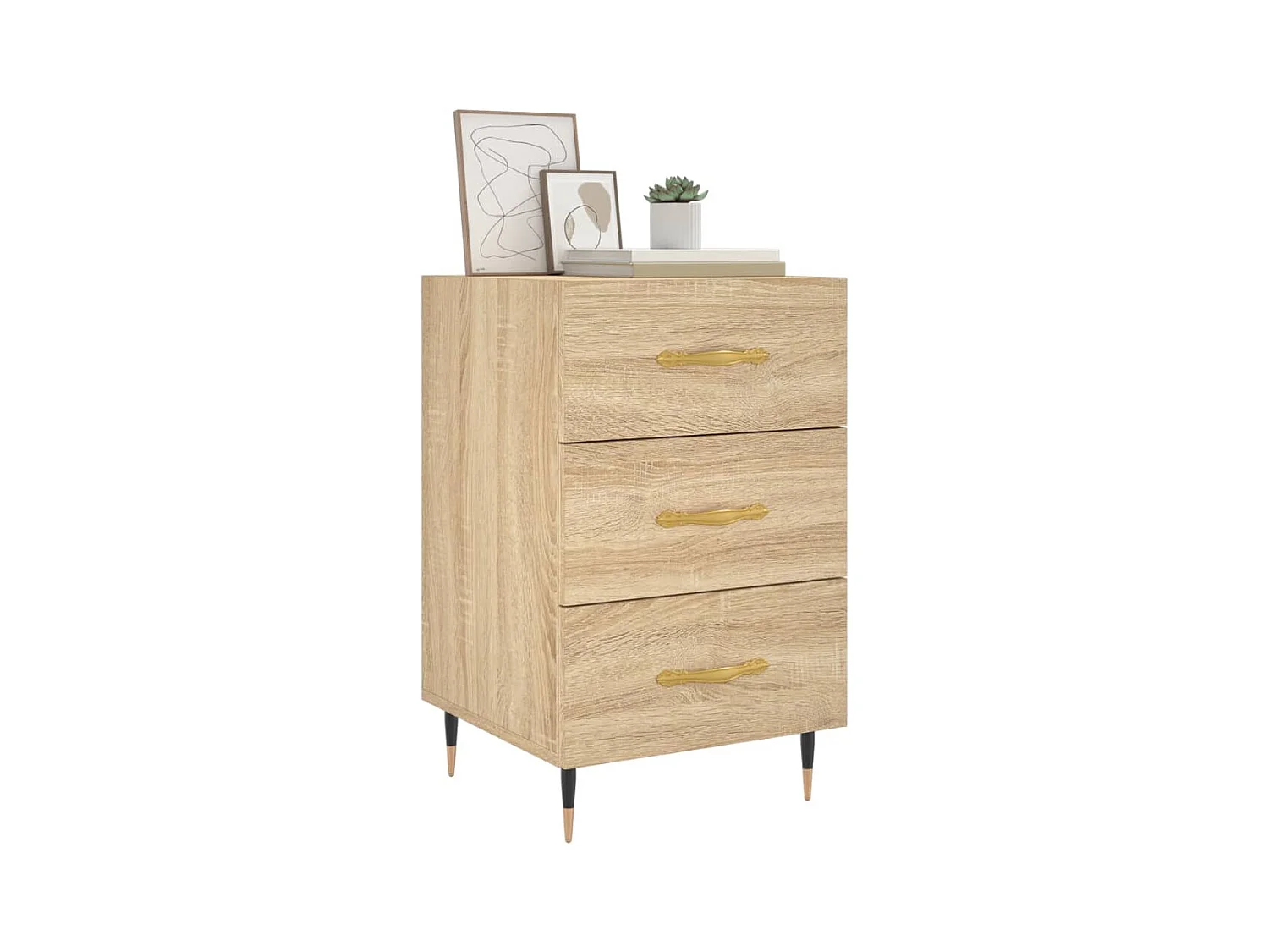 Maria Elise  Table de chevet chêne sonoma 40x40x66 cm bois d'ingénierie