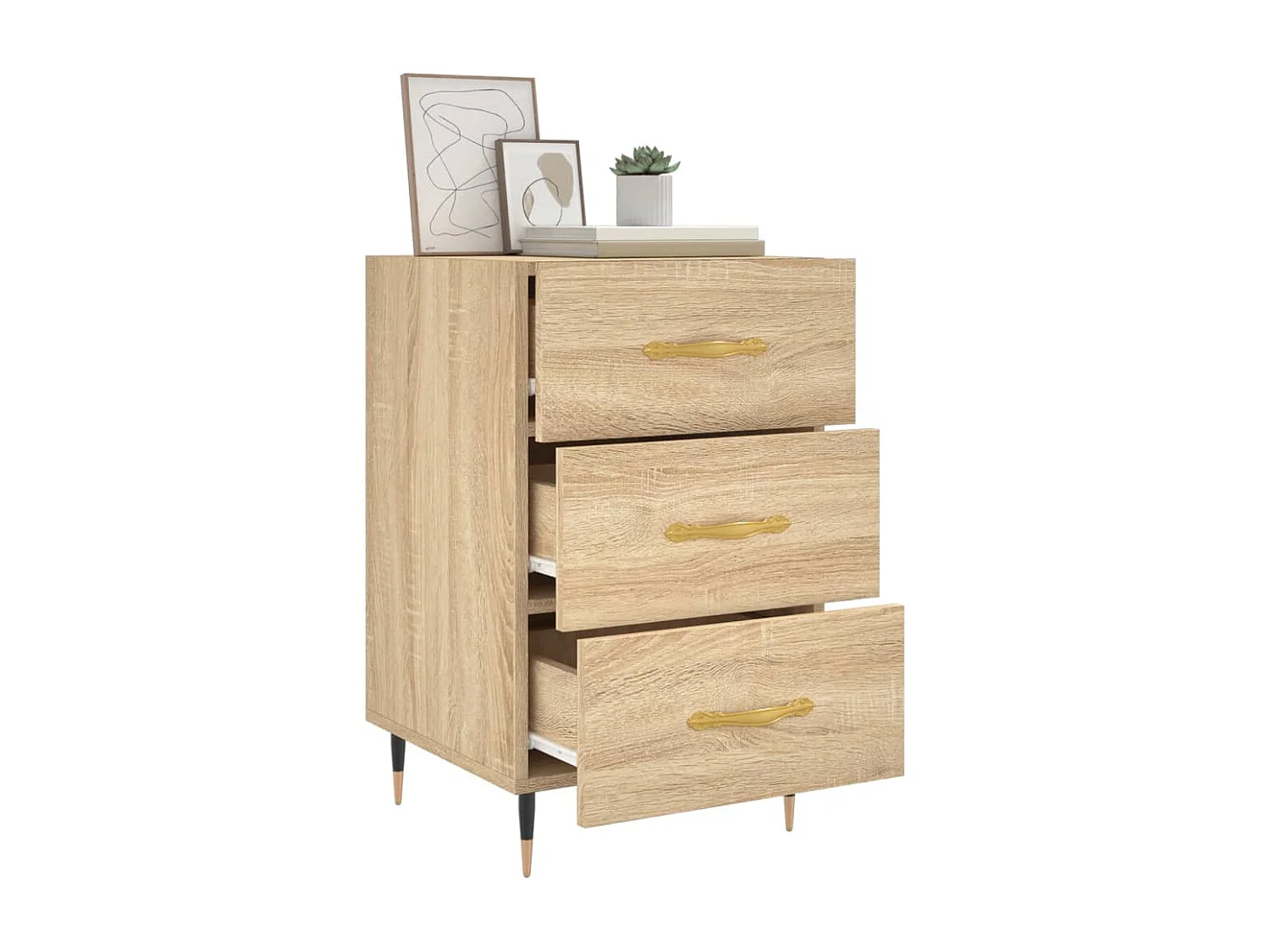 Maria Elise  Table de chevet chêne sonoma 40x40x66 cm bois d'ingénierie