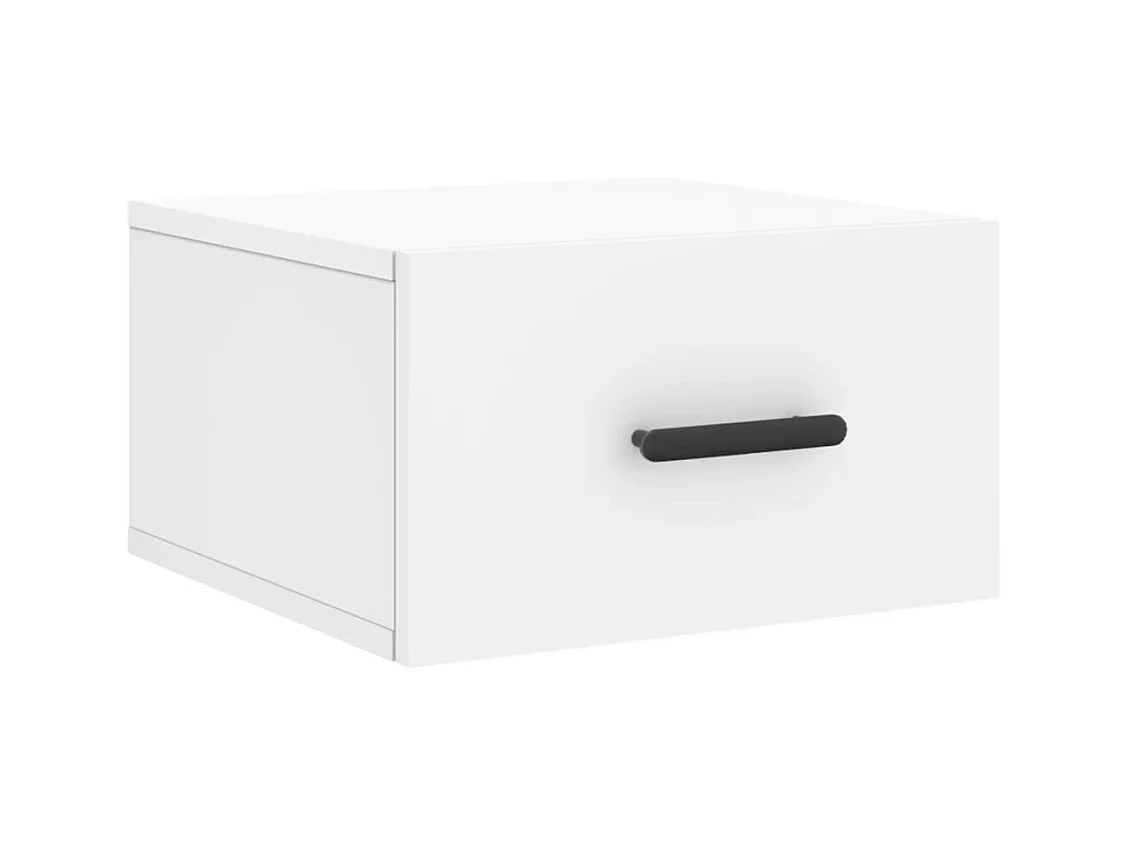 Cataula  Table de chevet murale blanc 35x35x20 cm