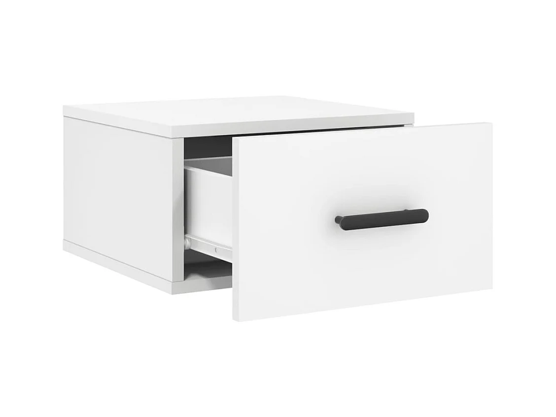 Cataula  Table de chevet murale blanc 35x35x20 cm