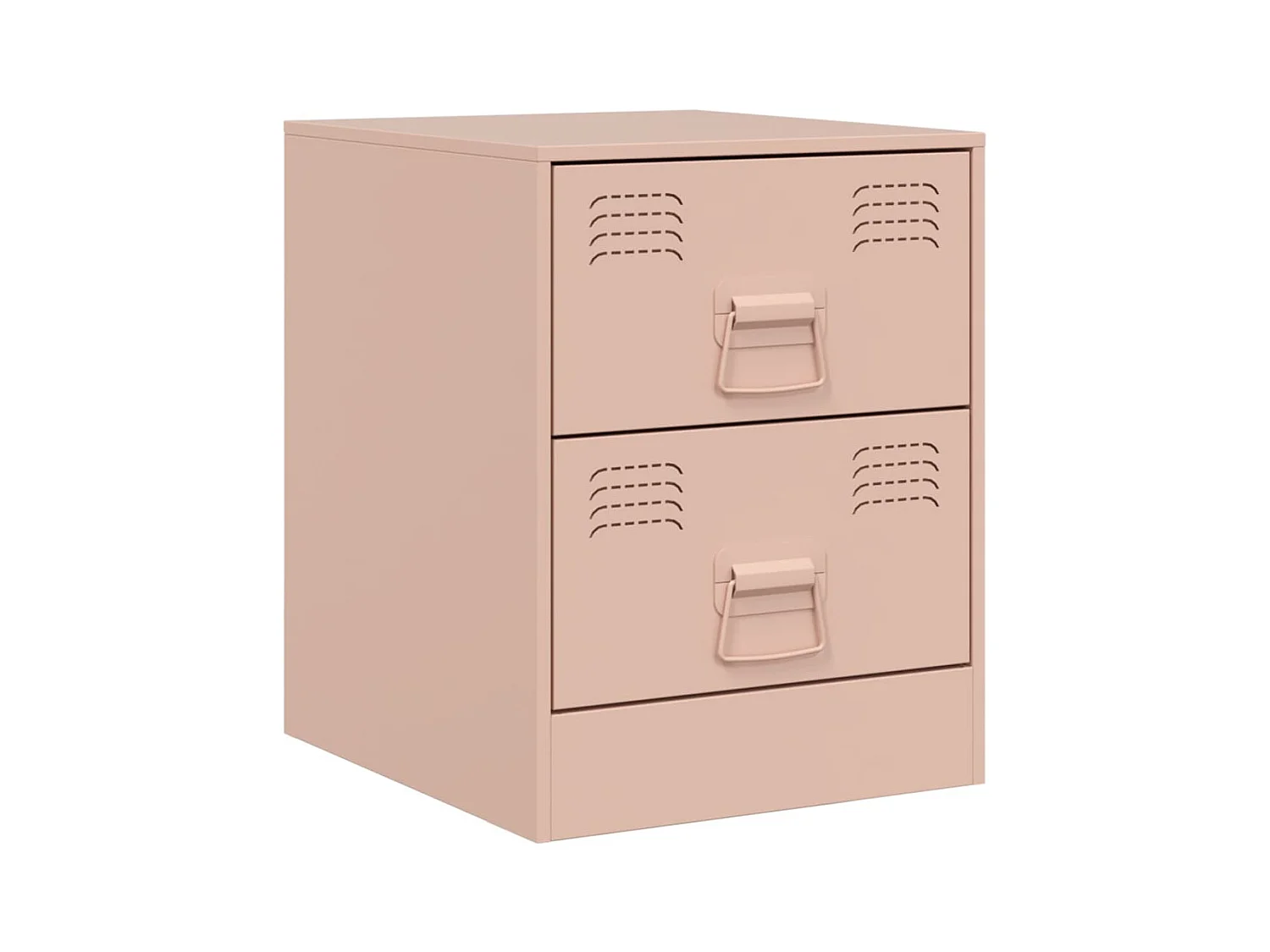 Groton  Table de chevet rose 34,5x39x44 cm acier