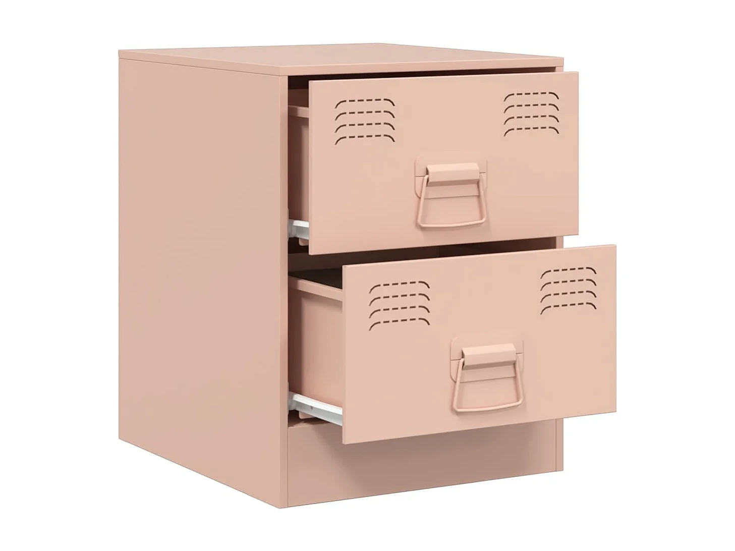 Groton  Table de chevet rose 34,5x39x44 cm acier