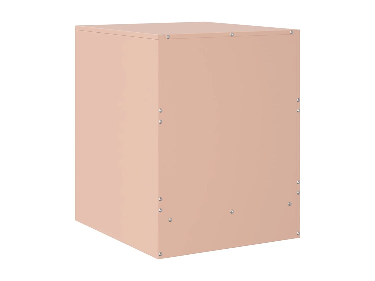 Groton  Table de chevet rose 34,5x39x44 cm acier