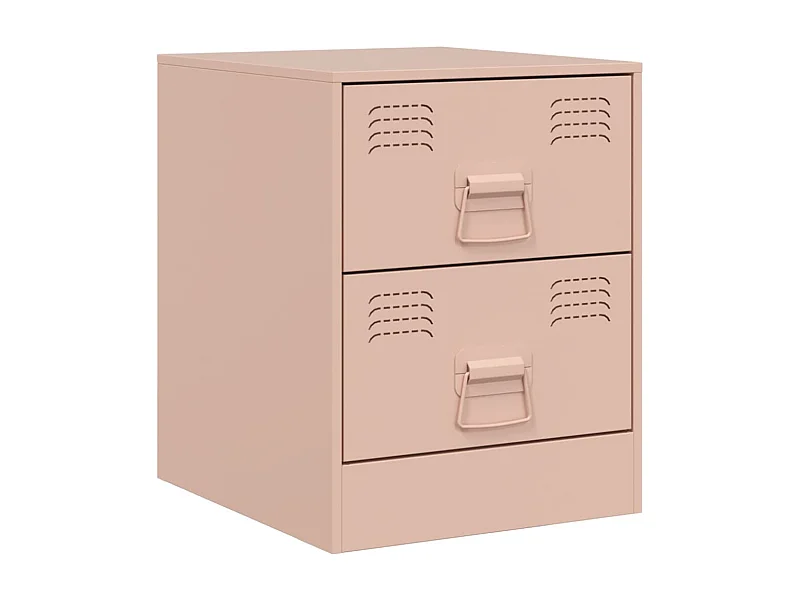 Groton  Nachtkastje 34,5x39x44 cm staal roze