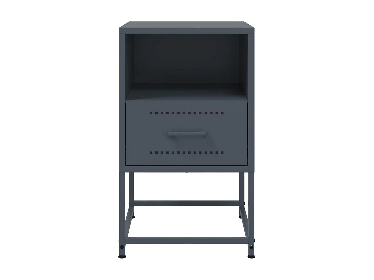 Inanna  Tables de chevet 2 pcs anthracite 36x39x60,5 cm acier