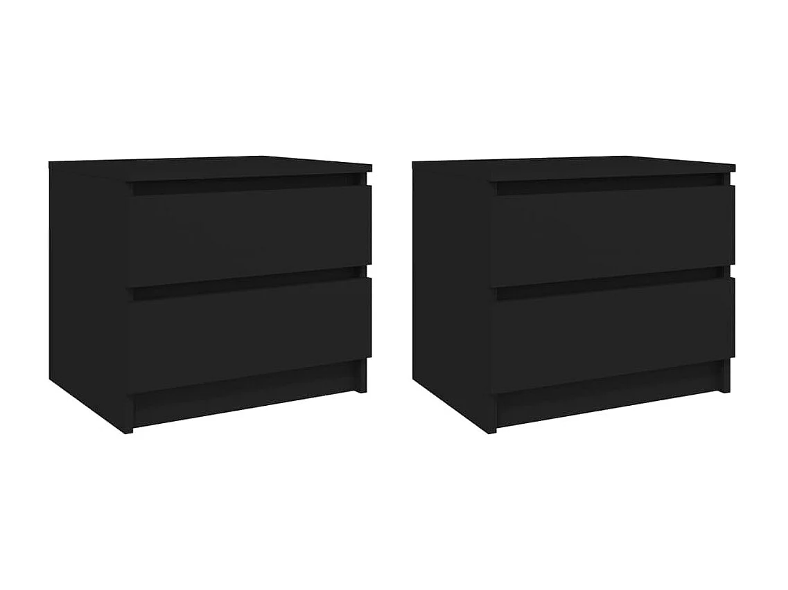 Weldon Spring  Nachttische 2 Stk. Schwarz 50x39x43,5 cm Holzwerkstoff