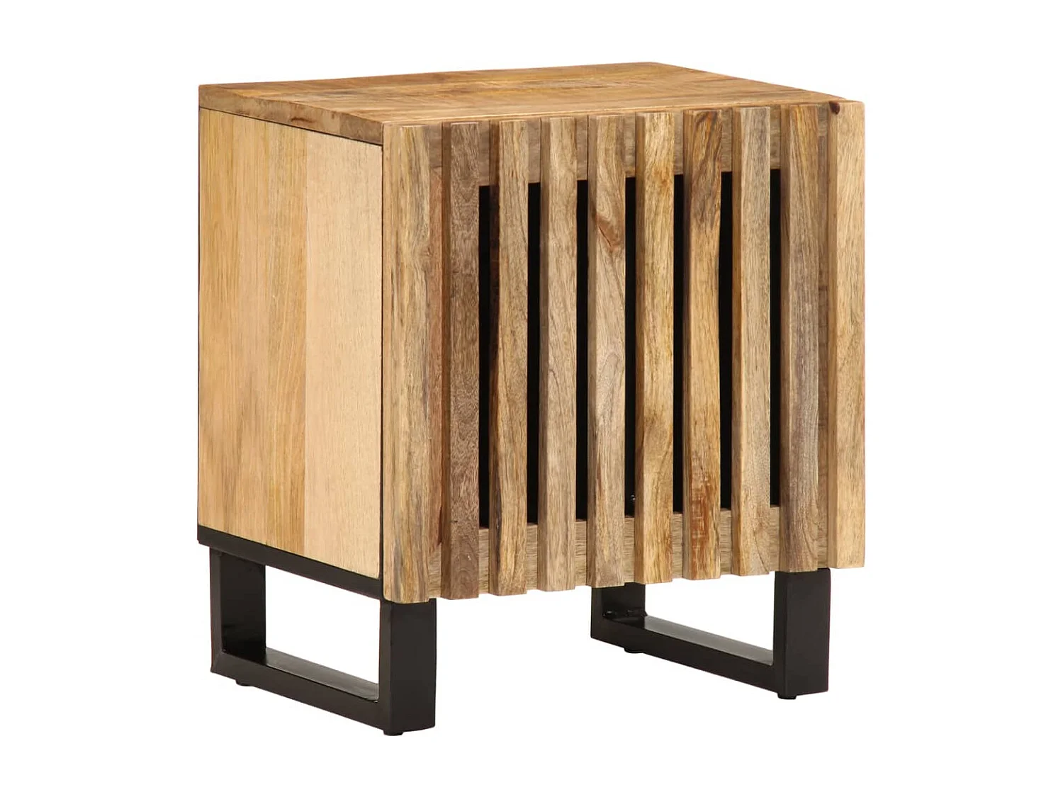 Bryral  Comodini 2pz 40x34x46 cm in Legno Massello di Mango