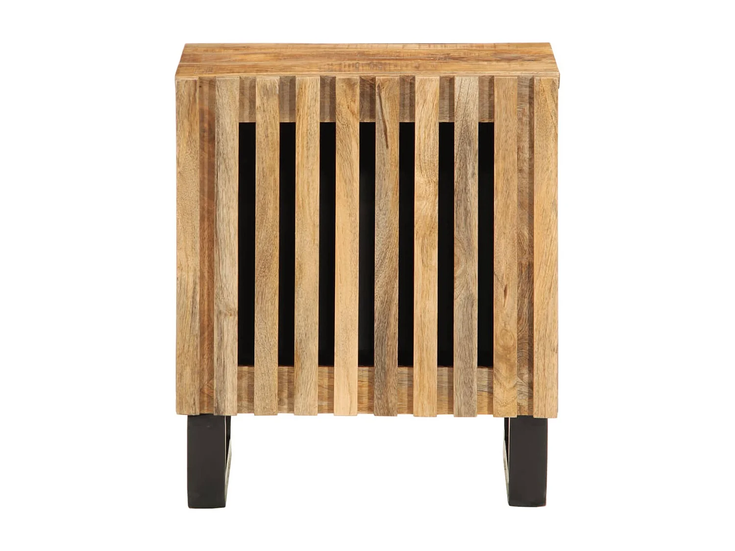 Bryral  Tables de chevet 2 pcs 40x34x46 cm bois massif de manguier brut