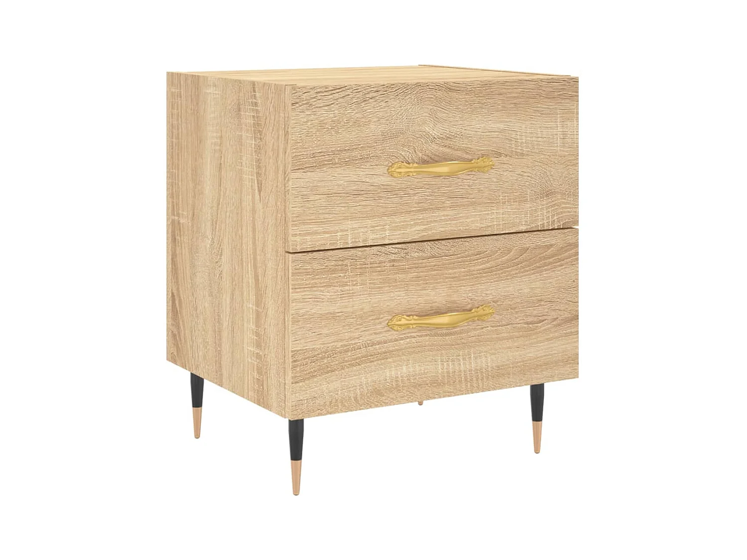 Leidir  Tables de chevet 2 pcs chêne sonoma 40x35x47,5 cm