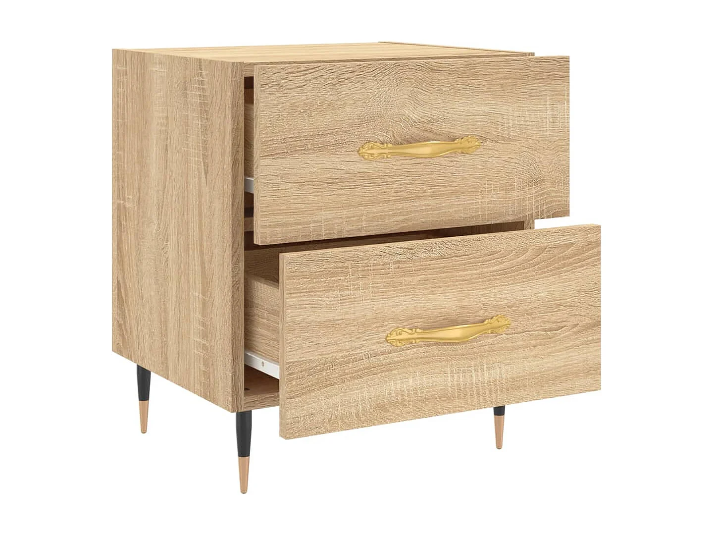 Leidir  Tables de chevet 2 pcs chêne sonoma 40x35x47,5 cm