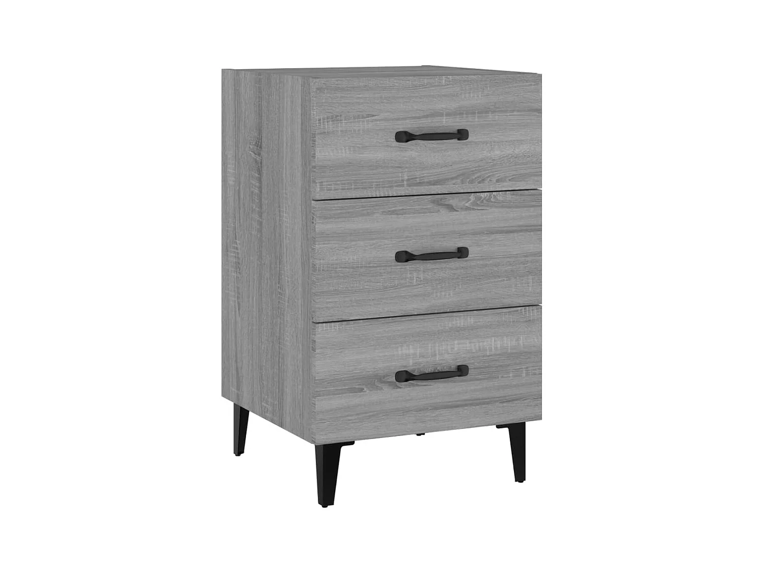 Åsgeir  Table de chevet sonoma gris 40x40x66 cm bois d'ingénierie