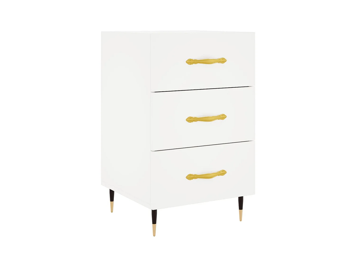 Maria Elise  Table de chevet blanc 40x40x66 cm bois d'ingénierie