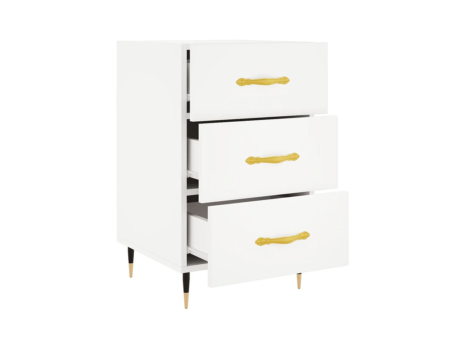 Maria Elise  Table de chevet blanc 40x40x66 cm bois d'ingénierie