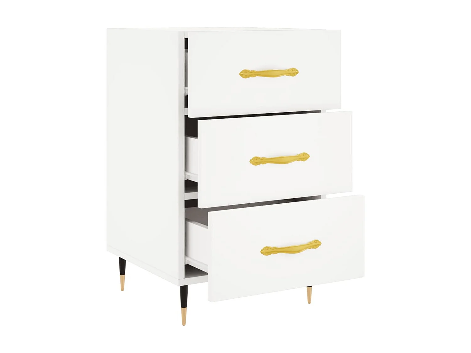 Maria Elise  Table de chevet blanc 40x40x66 cm bois d'ingénierie