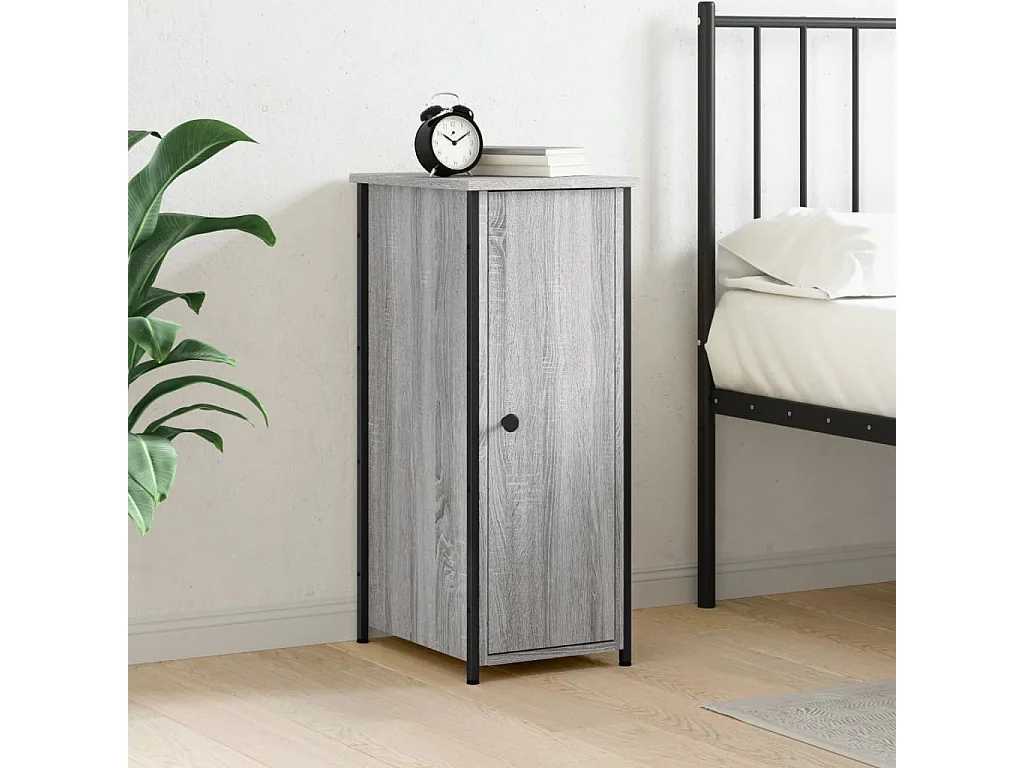 Kearney  Comodino Grigio Sonoma 32x42x80 cm in Legno Multistrato